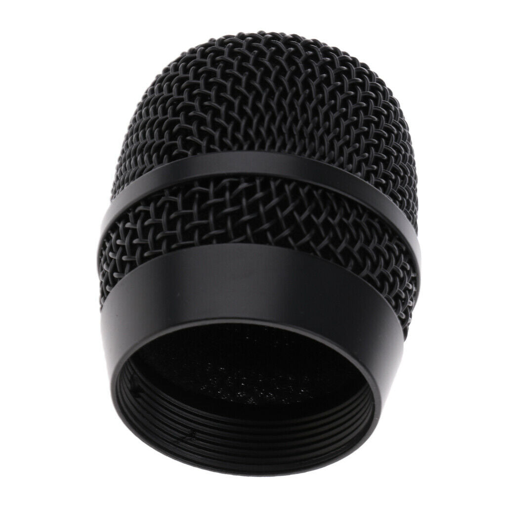 Practical 2x Steel Mic Grill Ball Heads Black for BBS Wireless Microphone Parts