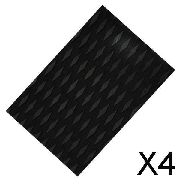 4X EVA Diamond Groove Surfboard Surfing Traction Pad Deck Grip Tail Pad black
