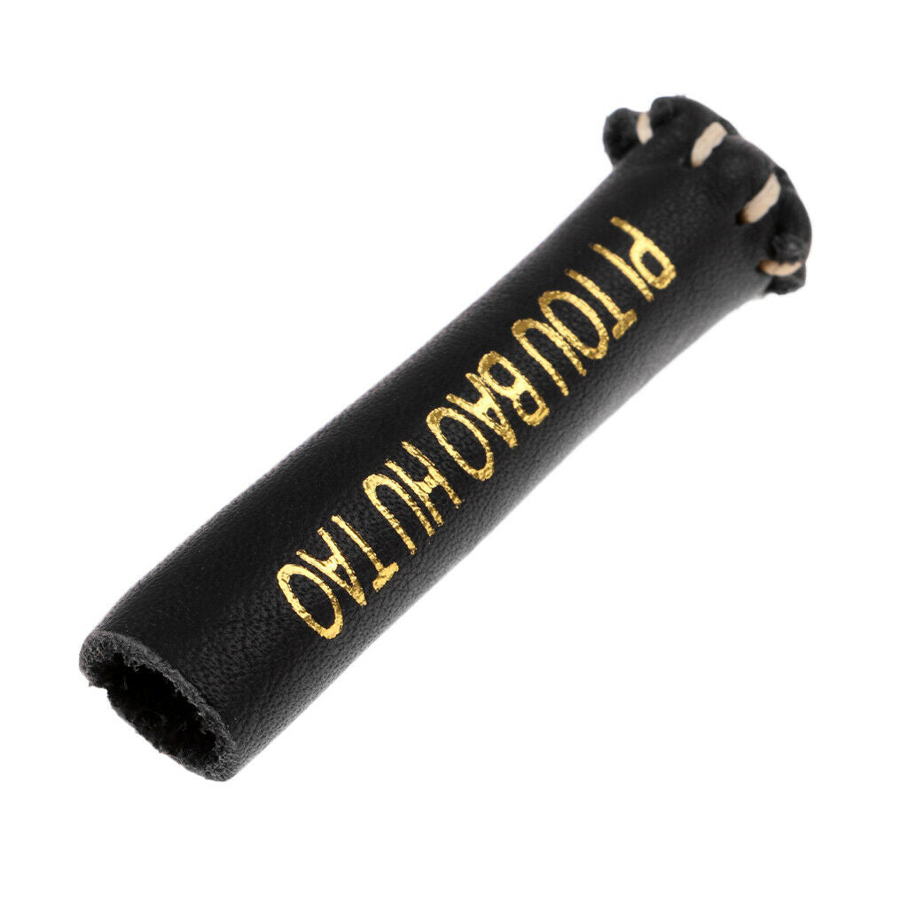 2 Pack 10/11mm Leather Durable Pool Cue Tip Protector Stick Top Cover Black