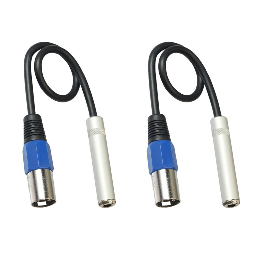 2pcs XLR 3Pin Male To Female Jack Balanced Audio Cable For Microphone Mixer