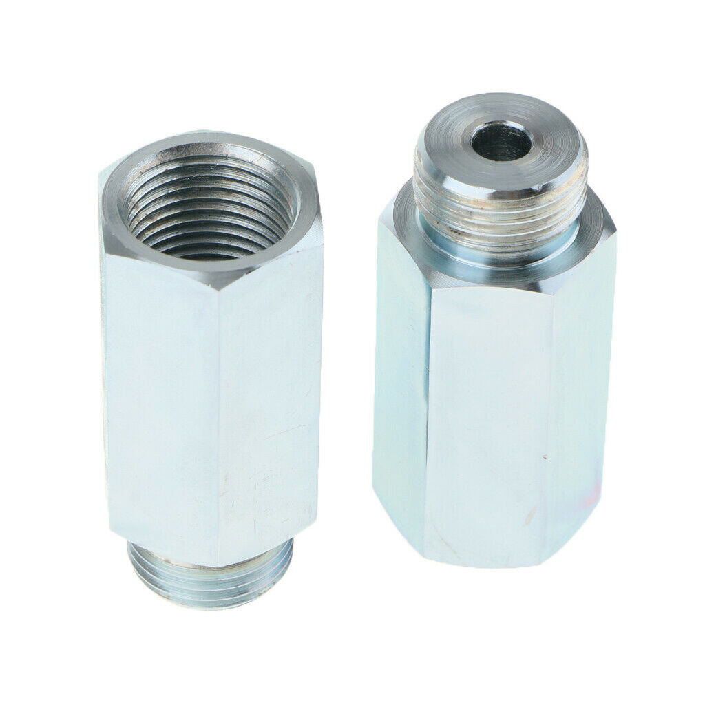 2 Pieces 50mm Straight  M18*1.5mm O2 Oxygen Sensor Bung Extension Spacers