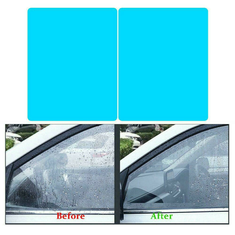 4 Pc Car Rearview Mirror Rainproof Anti-fog Stickers Protective Film Rain Shield