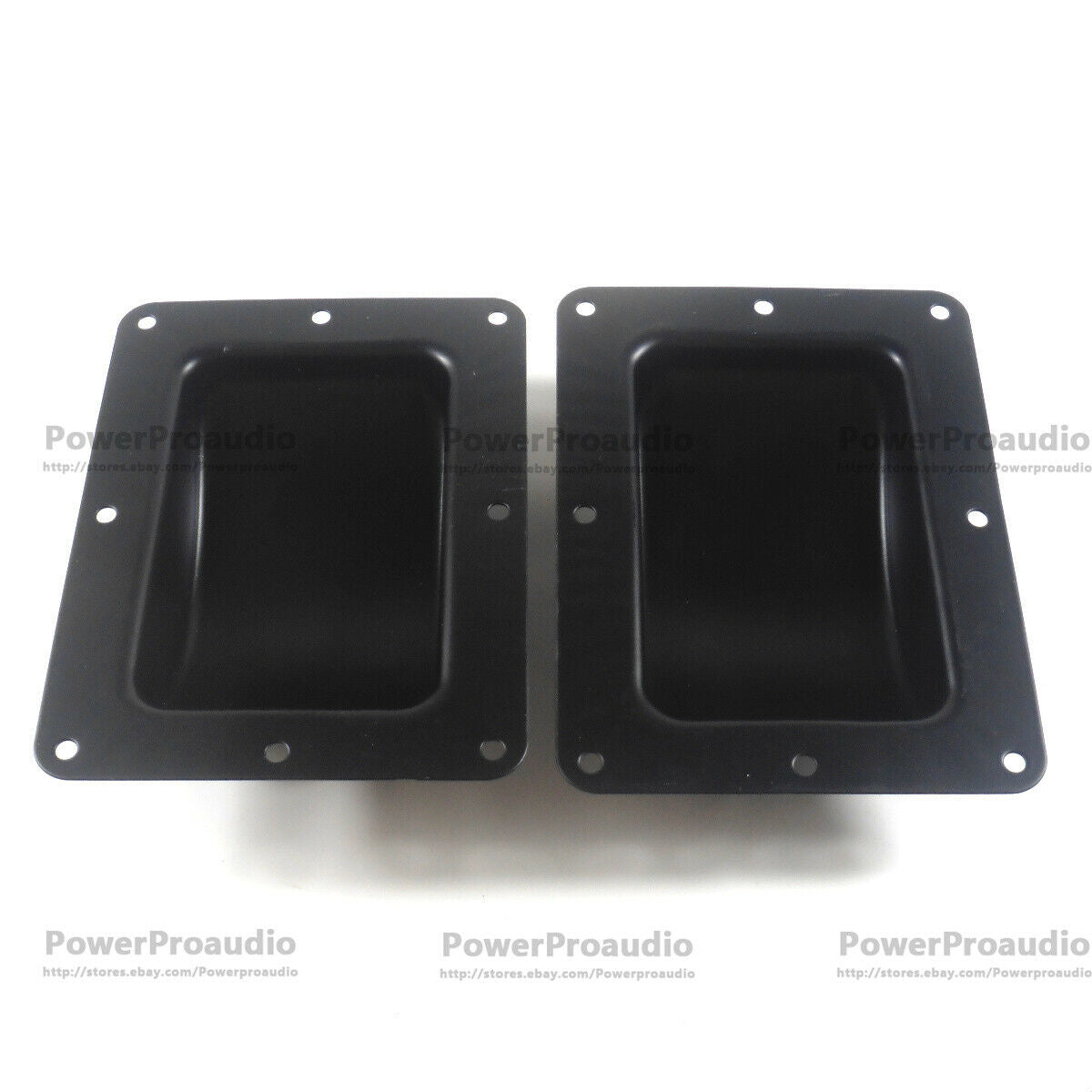 2Pcs Recessed Black Castor Dish 6" x 4" to Fit 3" or 4" Wheels For ATA Cases