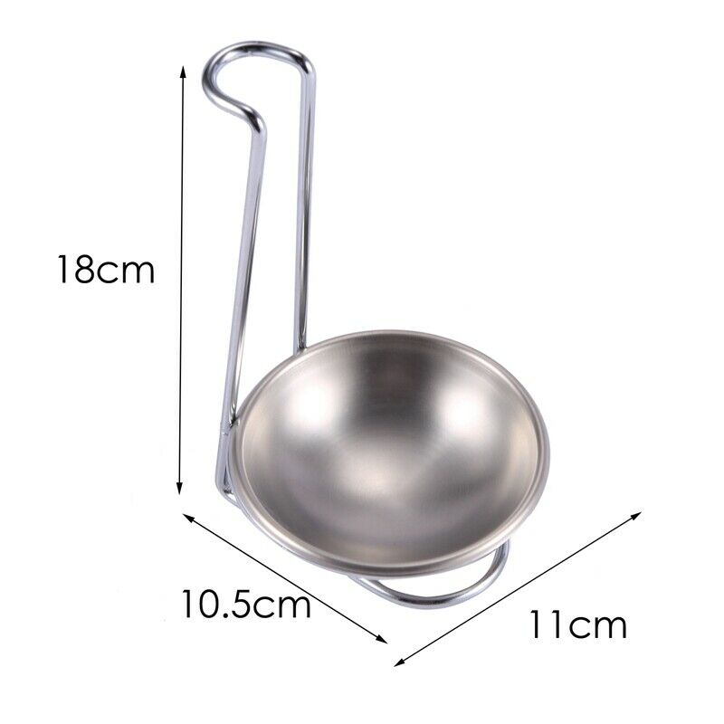Stainless Steel Spoon Rest Holder,Long Handle Vertical Saving Soup Ladles HoldS9