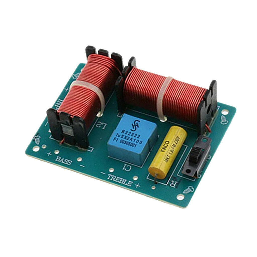 2x Treble Bass 2-Way Frequency Divider Audio Crossover Filters Board 100W
