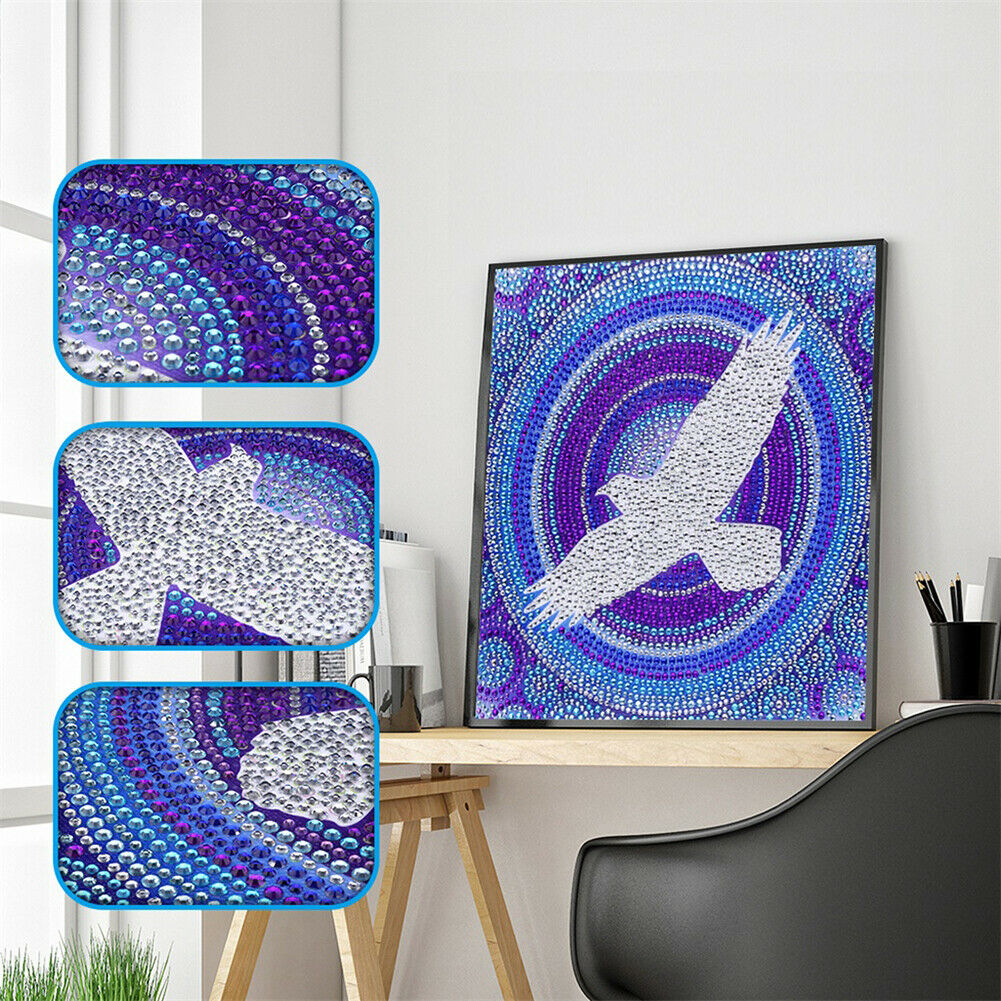 Wall Picture Full Special Shaped Drill DIY Flying Doves Diamond Painting @