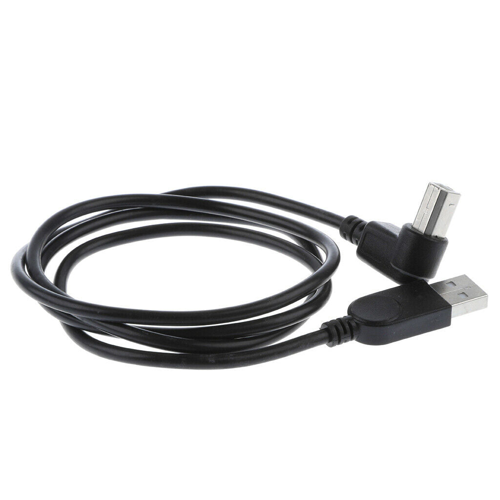 90° Left Angle Printer Cable USB2.0 Male Plug to Type B Scanner Adapter