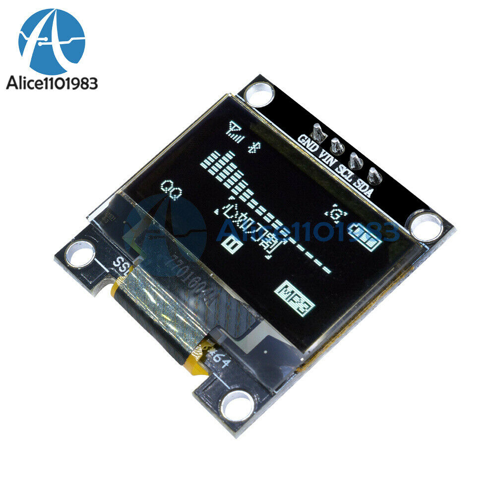 10PCS 0.96" I2C IIC Serial 128*64 White OLED LCD LED Display Module for Arduino