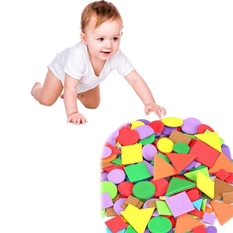 Geometric EVA Self-adhesive Foam Sponge Stickers 150PCS/Bag for Kindergarten