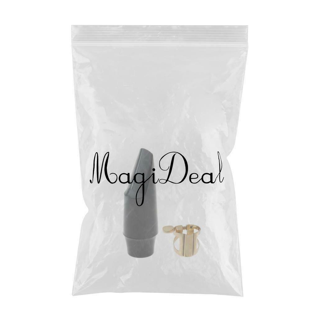 Rubber Soprano Saxophone Mouthpiece with Metal Ligature Fastener for Saxophone