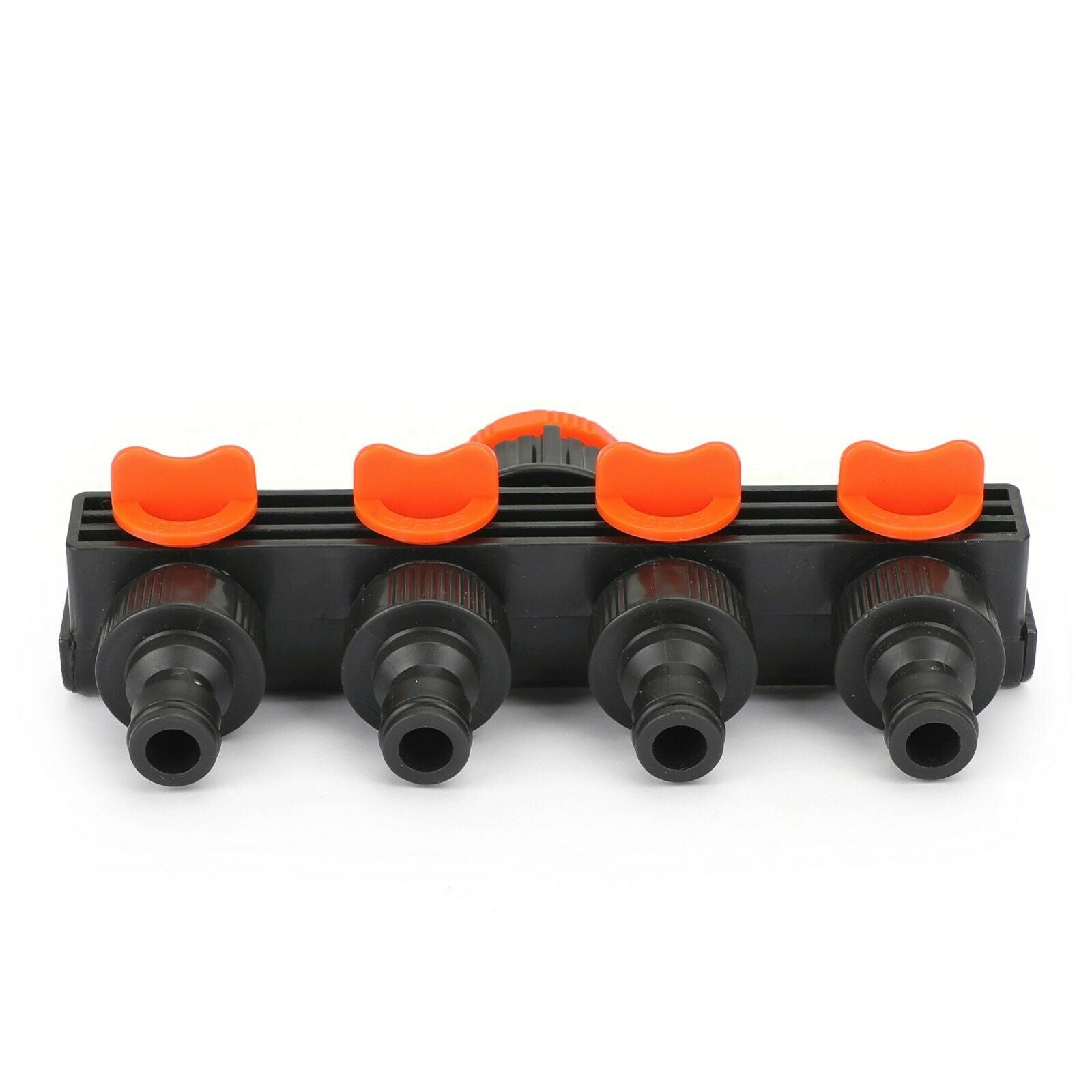 4 Way Heavy Duty Plastic Garden Hose Connector Tap Splitter 1/2" 3/4" 1" CA