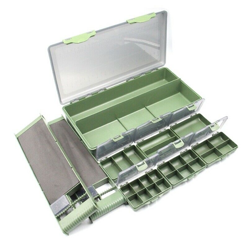 Carp Sea Fishing Coarse Tackle Box Complete Boxes System PP perfect for HookQ9L6
