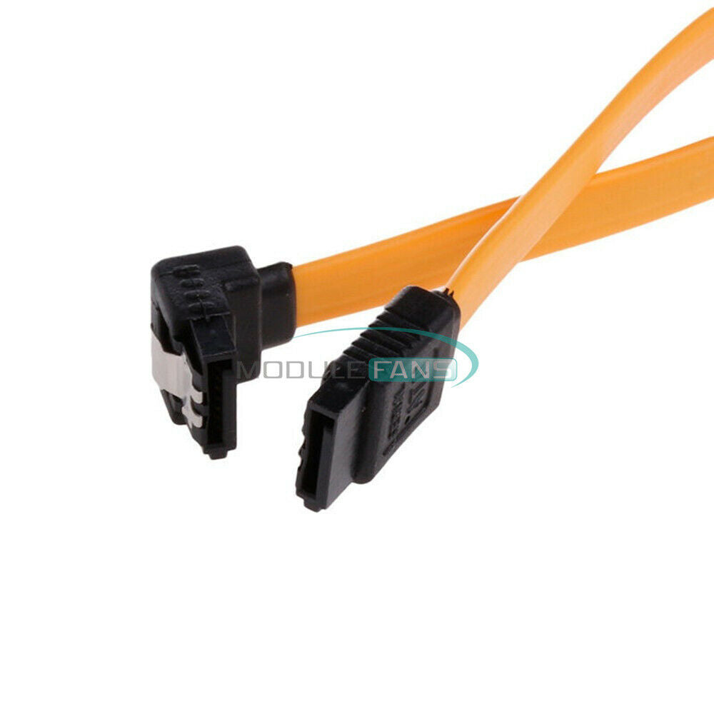 2PCS Serial SATA RAID DATA HDD Hard Straight-Right Angle 45cm Signal Drive Cable