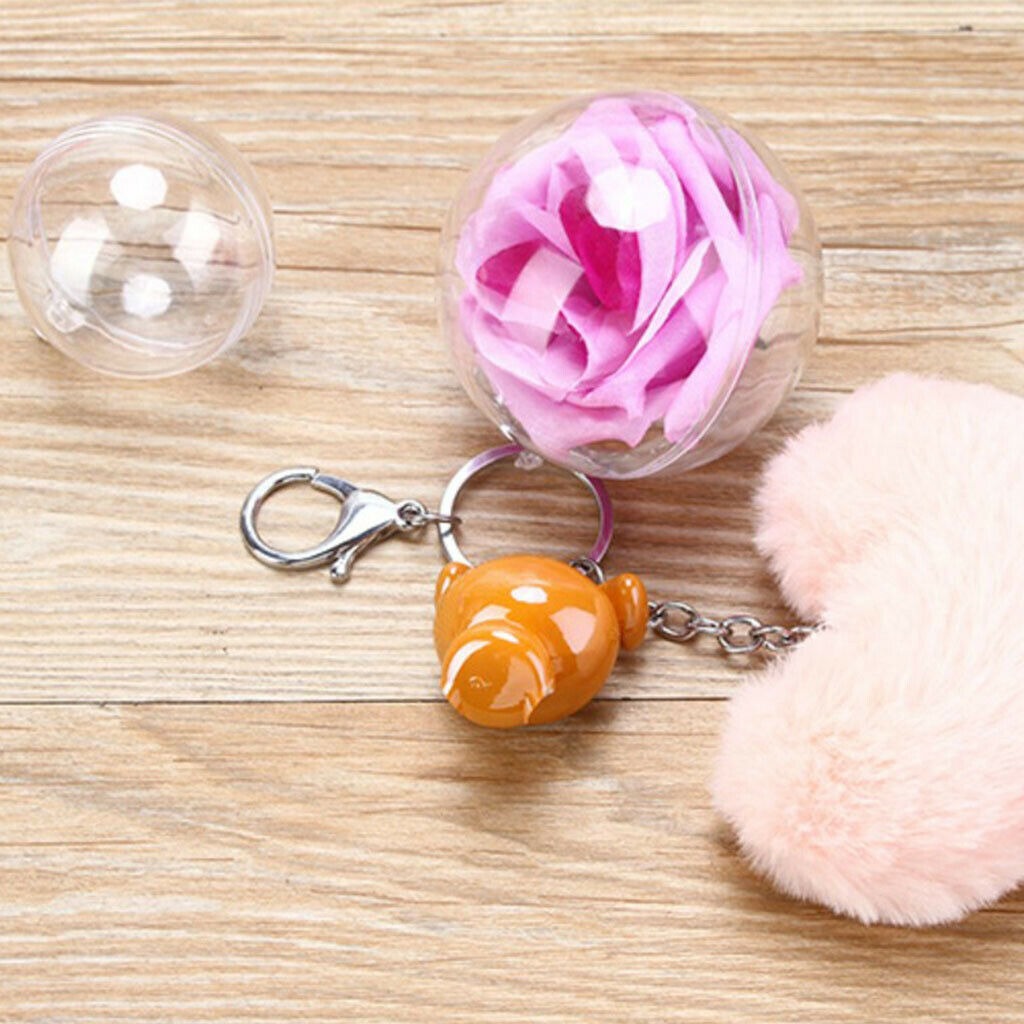 10Pcs Bath  Mold, DIY Clear Manual Filling Ball Mold Charms for Wedding Party