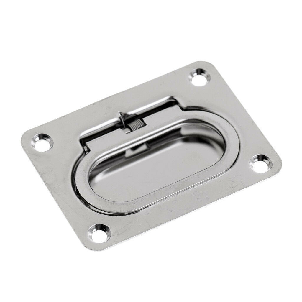 2pcs Durable Stainless Steel Boat Hatch Locker Cabinet Lift/Pull Ring Handle