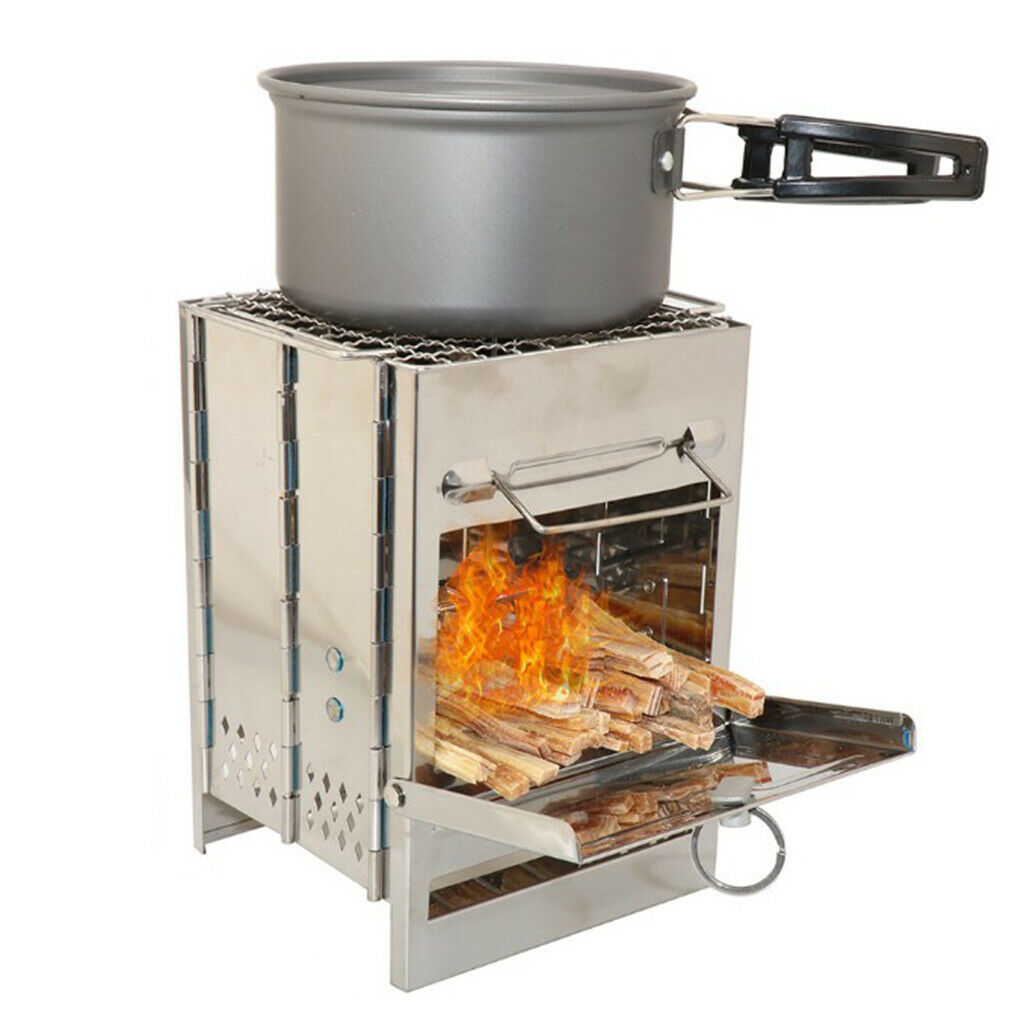 Outdoor Cooking Tools Folding Stainless Steel Mini Picnic Furnace BBQ Grill