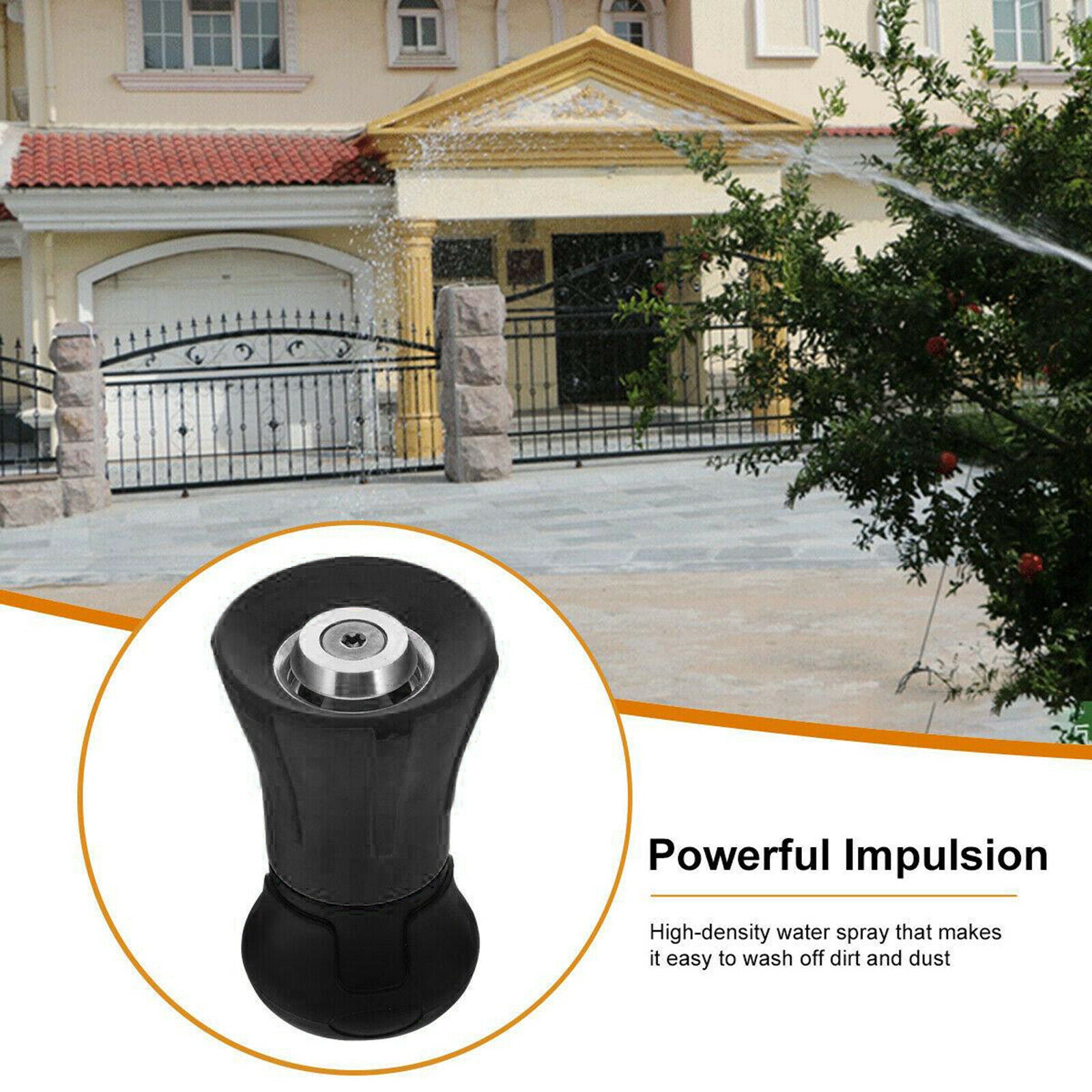 Durable Water Hose Spray Nozzle Water Pressure Sprayer Durable Zinc Alloy