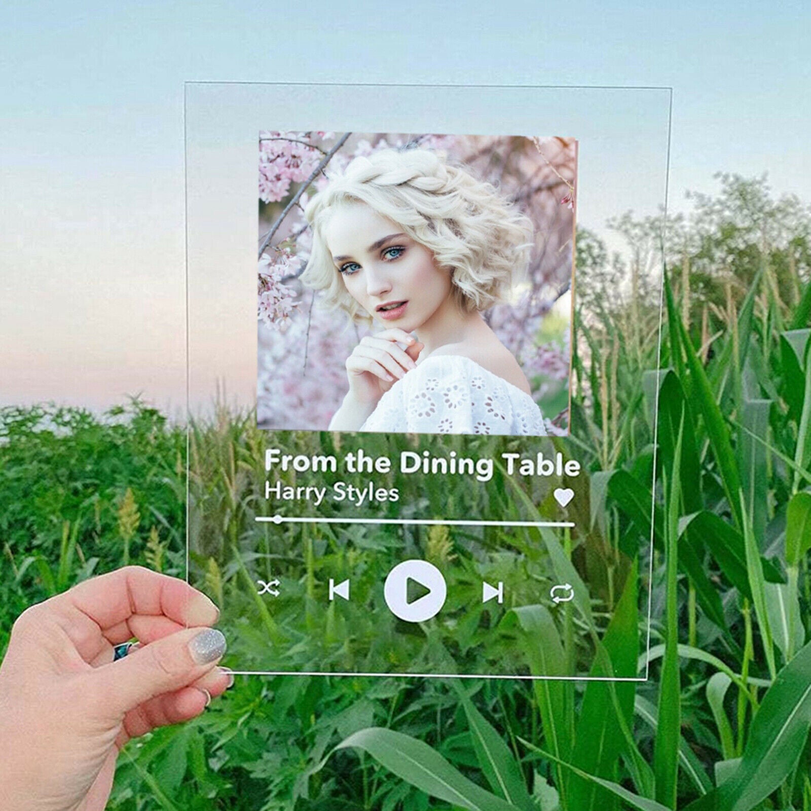 Custom Favorite Song Personalised Song Plaque Album Cover Wide 8"x10" Height