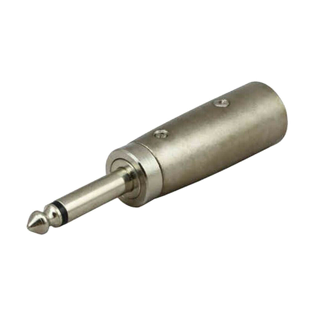 3 Pin XLR Male to 1/4" 6.35mm Mono Male Jack Audio Cable Mic DJ PA Adapter