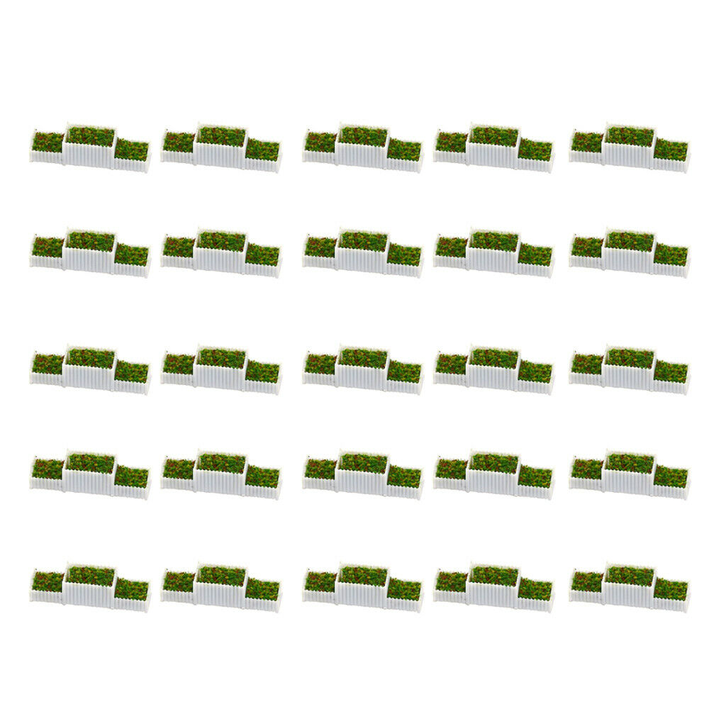 25x N 1:150 Flower Beds Plant Set for Sandtable Parking Street Train Diorama