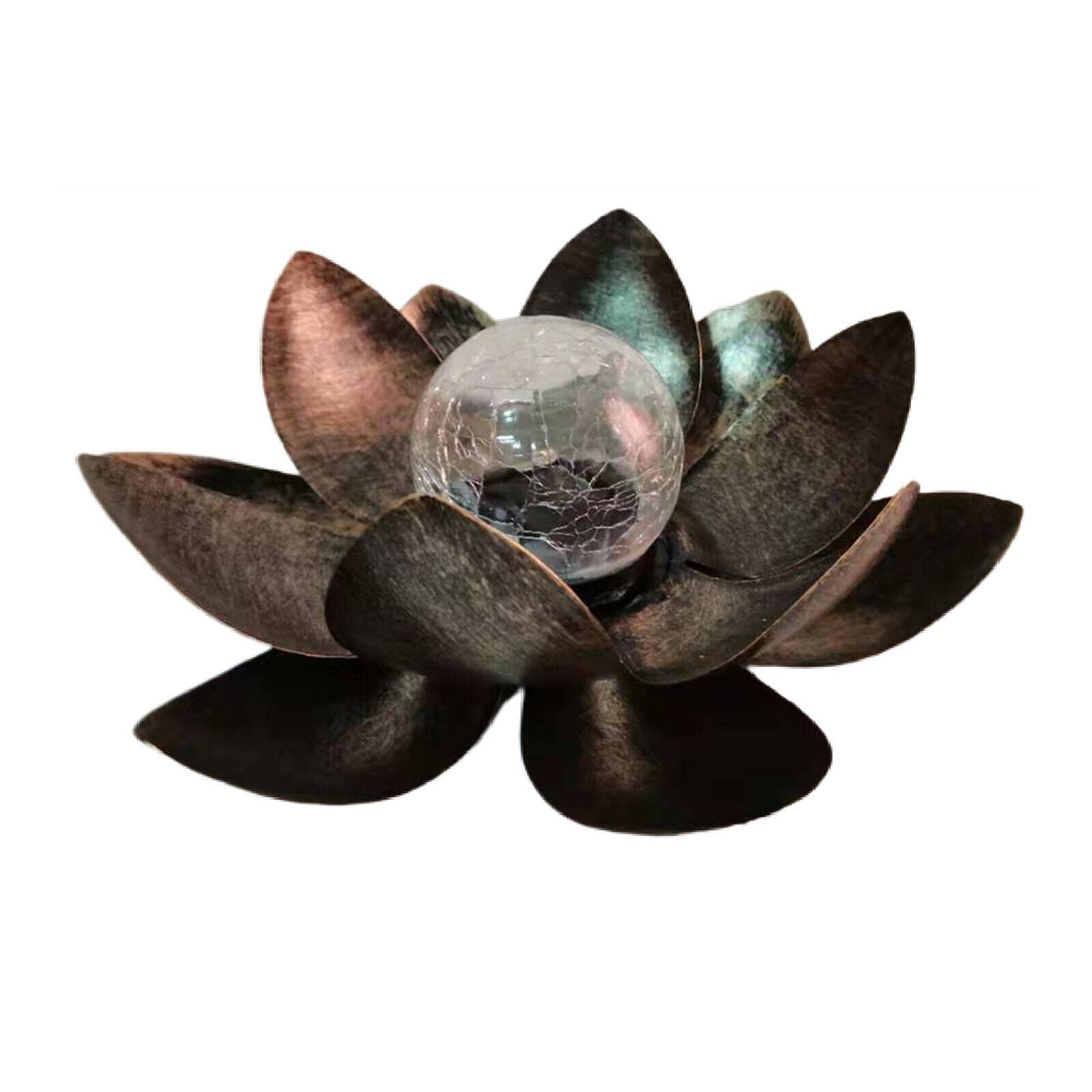 Solar Glass Lotus Solar Courtyard Lamp Outdoor Garden Decoration Light
