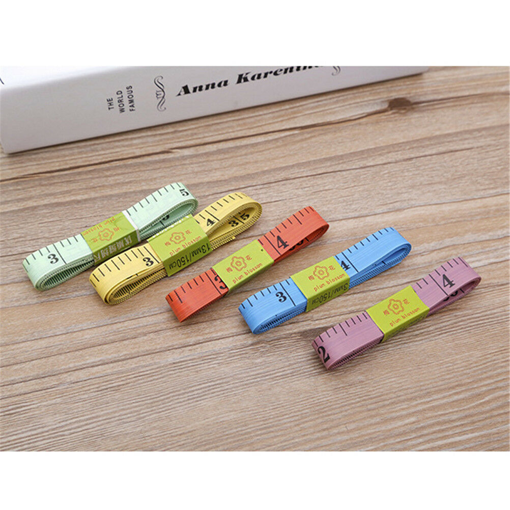 6Pcs 60" 150cm Body Measuring Ruler Sewing Cloth Tailor Tape Soft Measure .l8