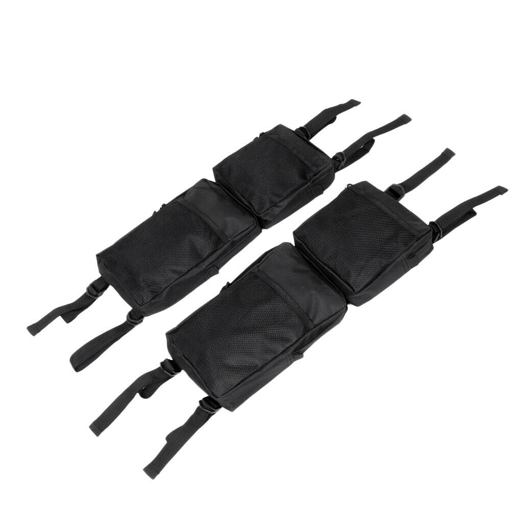 2pcs Black ATV  Bag 4-Wheeler  Cargo Luggage Storage Organizer