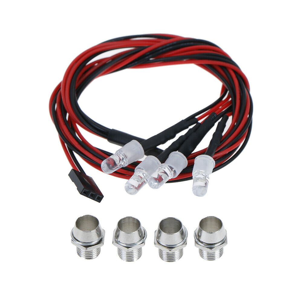 4 LED 5mm White Color Red Color LED Light Set for HSP RC CarsJ ouJC.l8