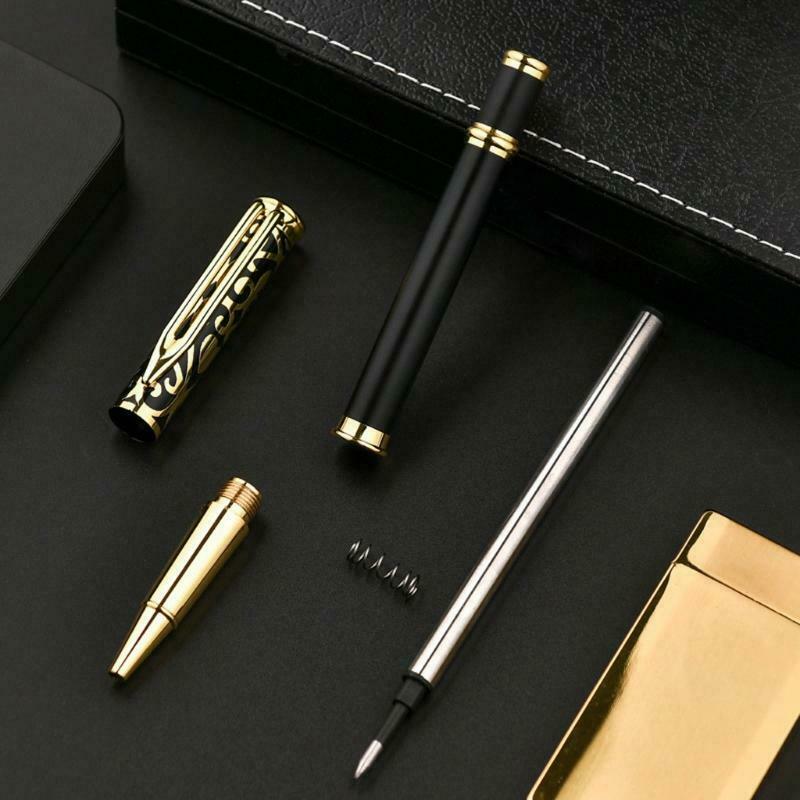 Luxury Metal Gel Pen Sculpture Pattern Roller Pen Stationary Pen 0.5mm