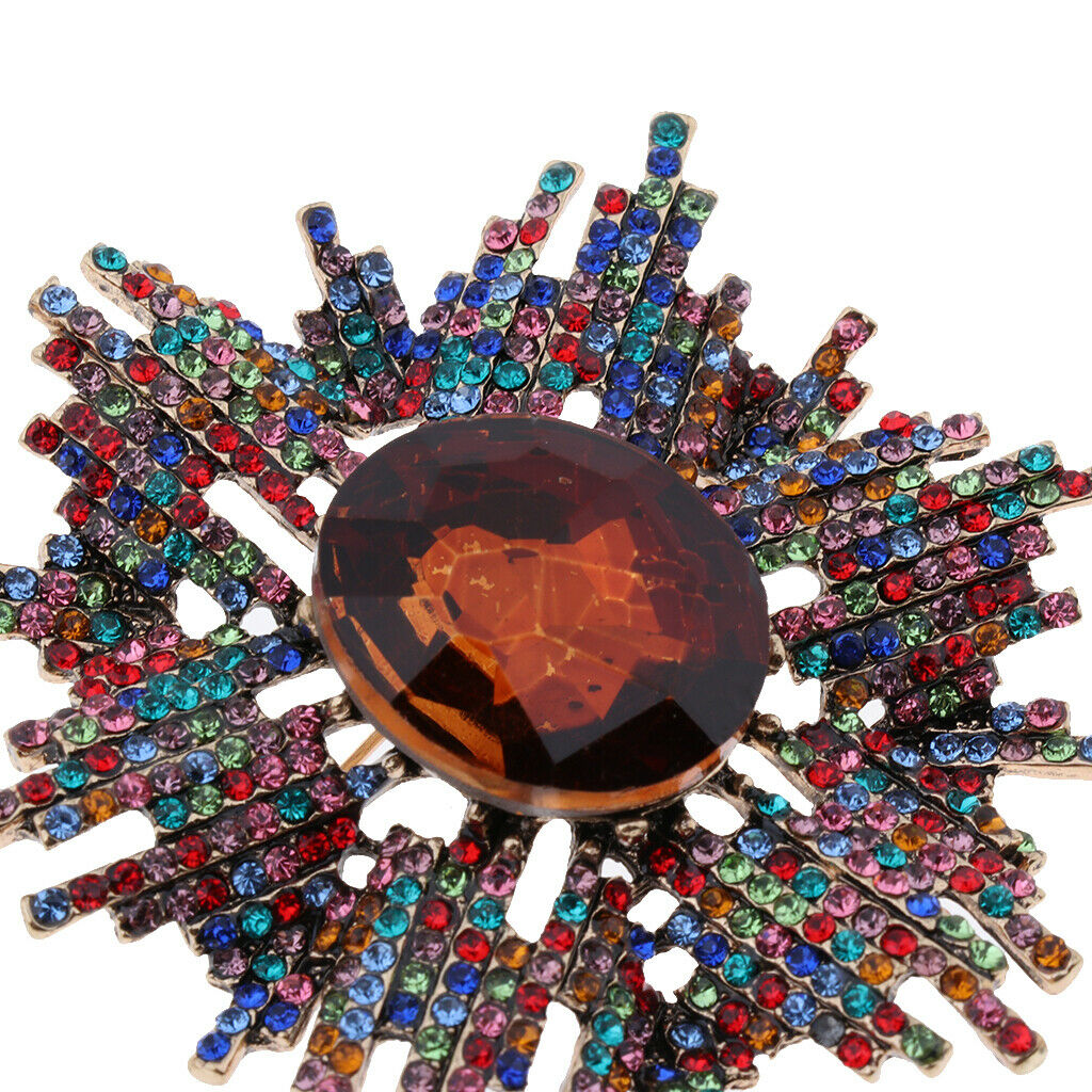 Unisex Rhinestone Full Rhinestone Brooch Pin Clothing Accessories Multicolor