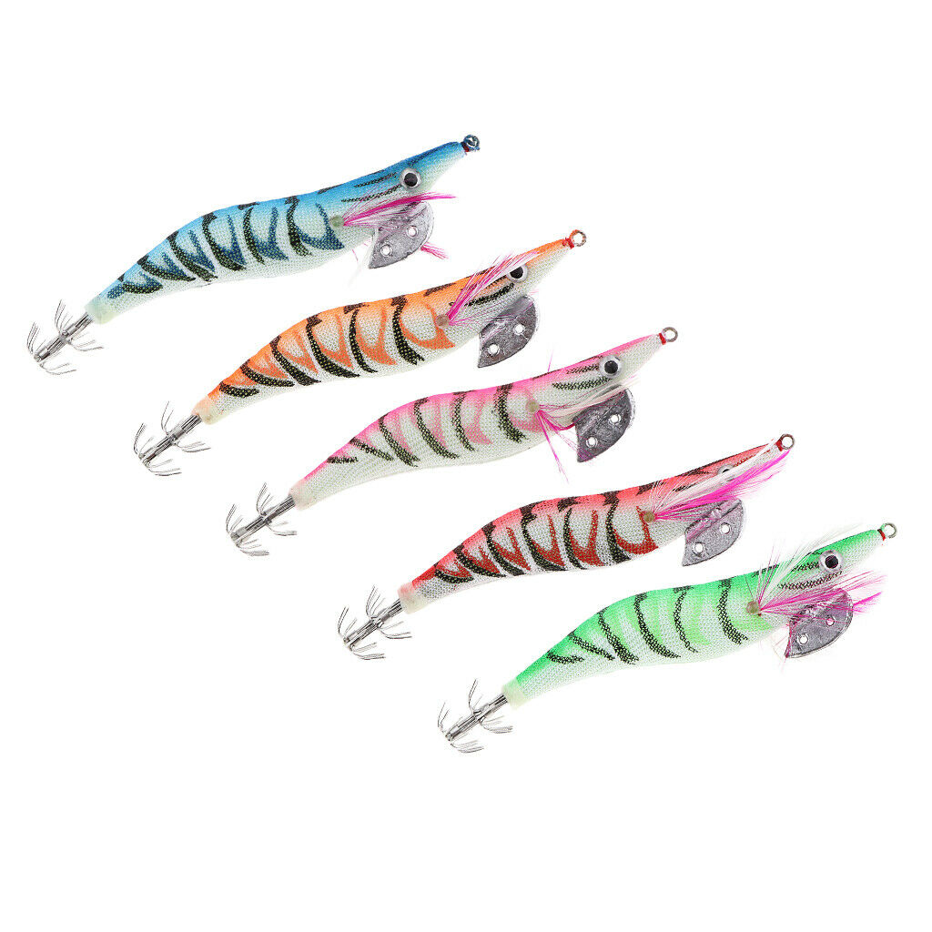 5x Soft Shrimp Fishing Lures Artificial Shrimp Bait 11cm Soft Saltwater Lure