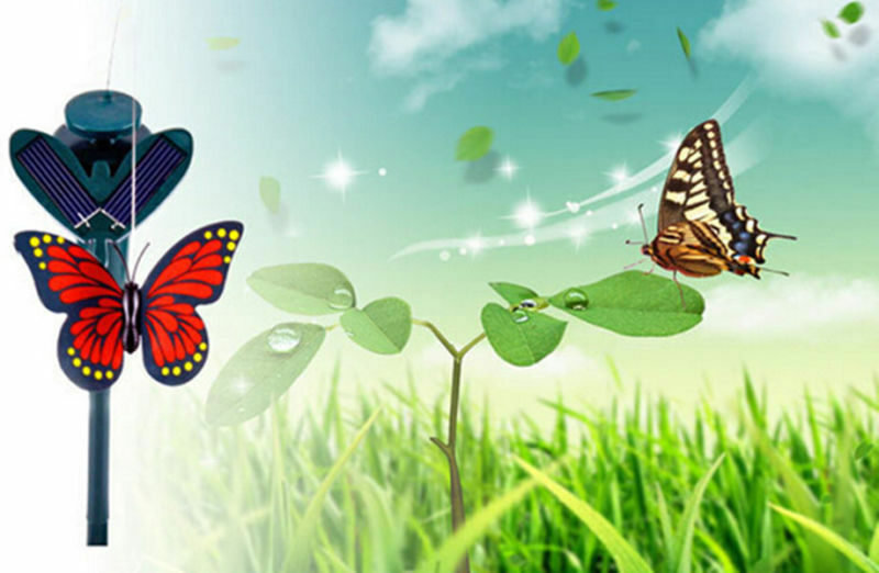 Solar Power Vibration Dancing Butterflies Flying Solar Garden Outdoor Decoration