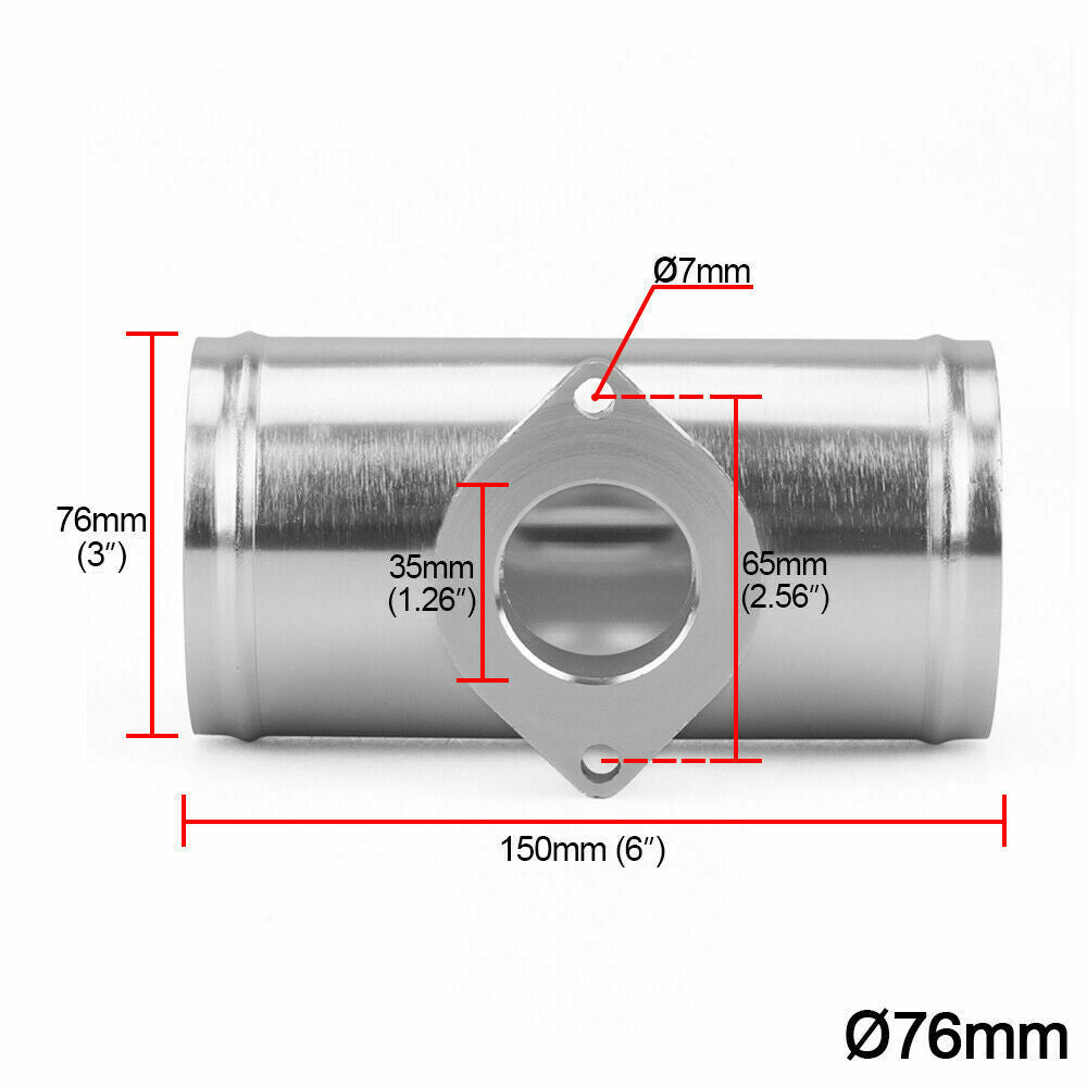 3" 76mm Aluminum BOV Blow Off Valve Pipe Adapter Flange for Greddy Type RS FV RZ