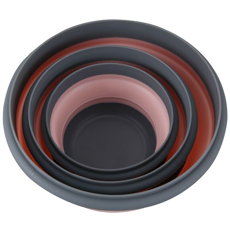 3Pcs/Set Bowl Sets Silicone Folding Lunch Box Folding Bowl Portable Silicone FO8