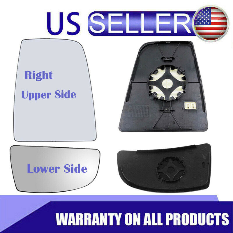 2X Fit For Ford Transit MK8 2014-2020 Right Side Upper&Lower Mirror Glass Heated