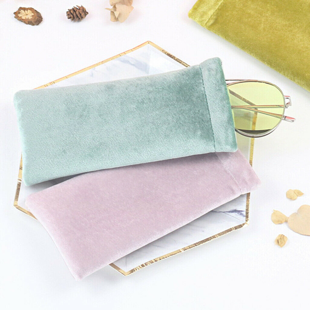2x Velvet Sunglasses Pouch Eyeglass Goggles Holder Storage Bag Protector