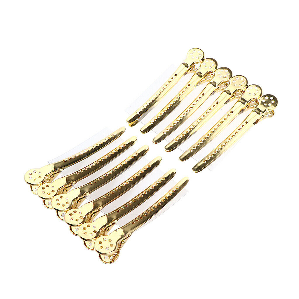 24Pcs Stainless Steel Duck Sectioning Clips Barber Haircut Styling Clamps