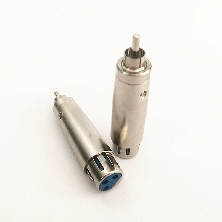 3pin XLR feMale to RCA Mono male jack Plug Mic/Amp audio Adaptor convertor Met