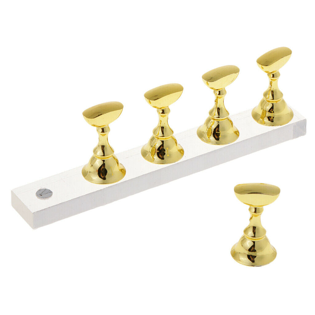 2 set Acrylic Magnetic Nail Tips Practice Display Stands Holders Chessboard