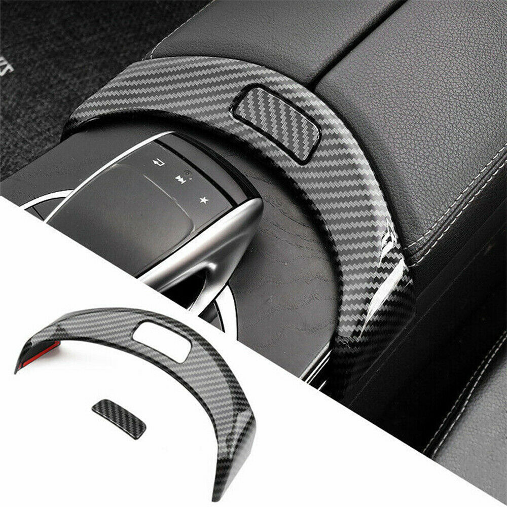 2x Car Armrest Box Button Frame For Mercedes Benz C Class X253 W205 GLC 2015-20