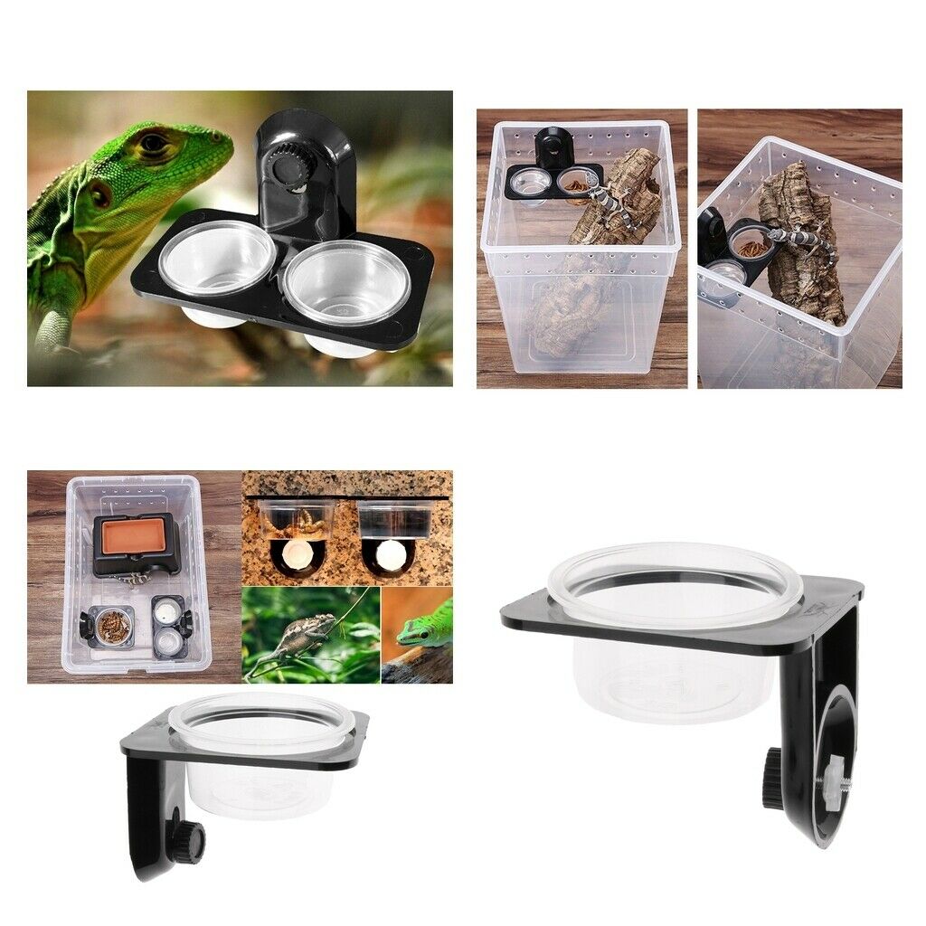 4 Pcs High Quality Food Water Dish Bowl Feeder For Reptile-Lizard Turtle