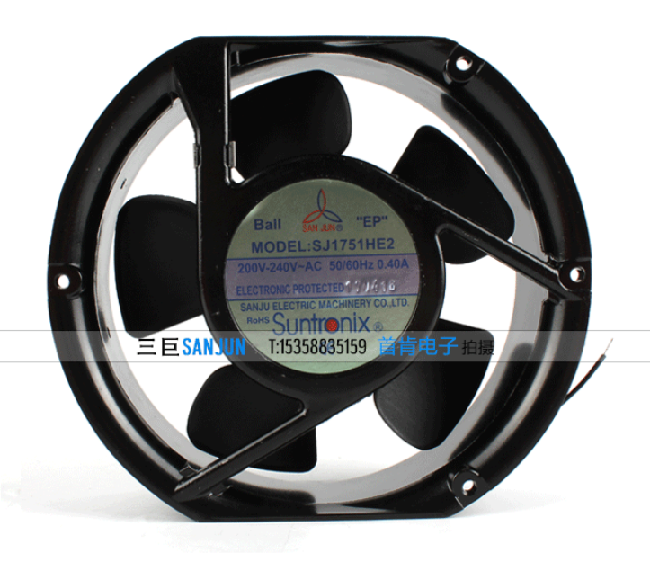 1pc About SANJUN SJ1751HE2 220V 0.40A chassis cabinet cooling fan 172*150*51MM