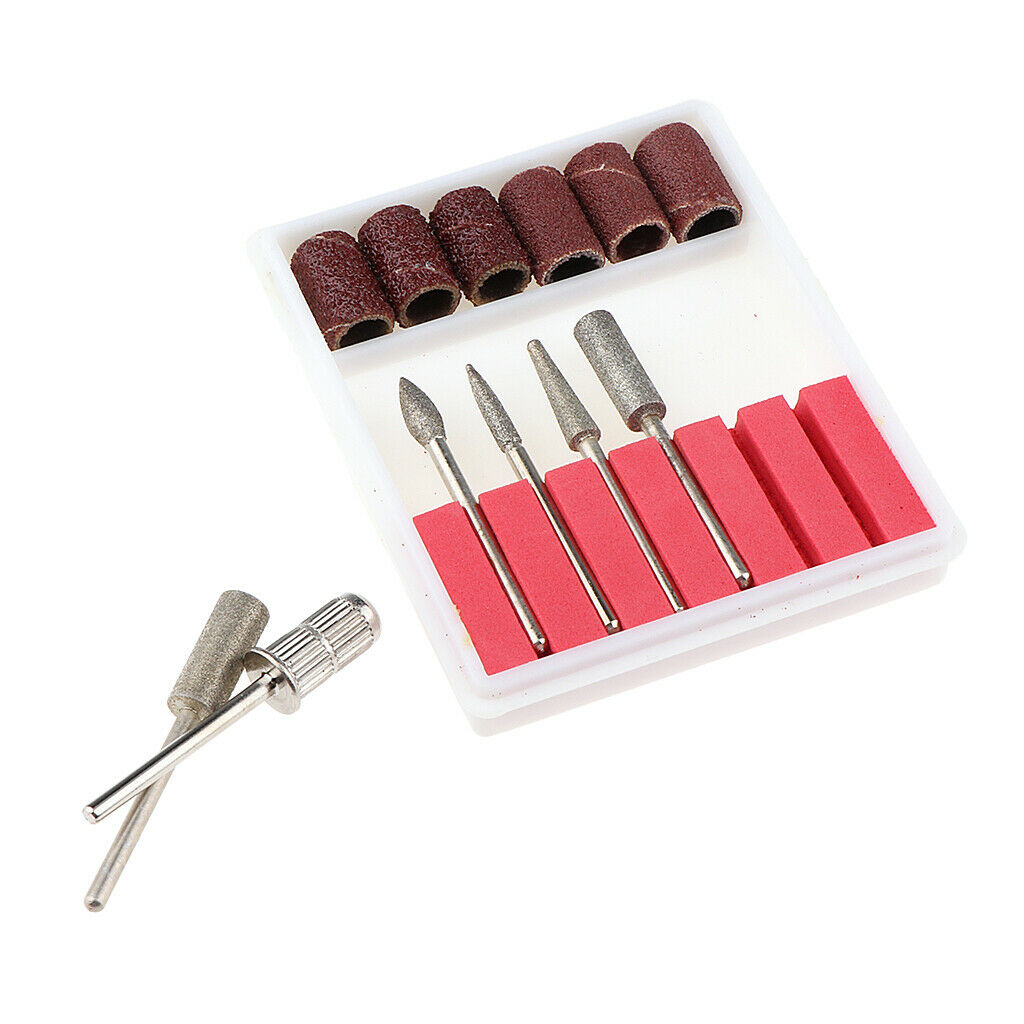 6pcs Stainless Steel Grinding Head Nail Bit Set for Electric Nail File /
