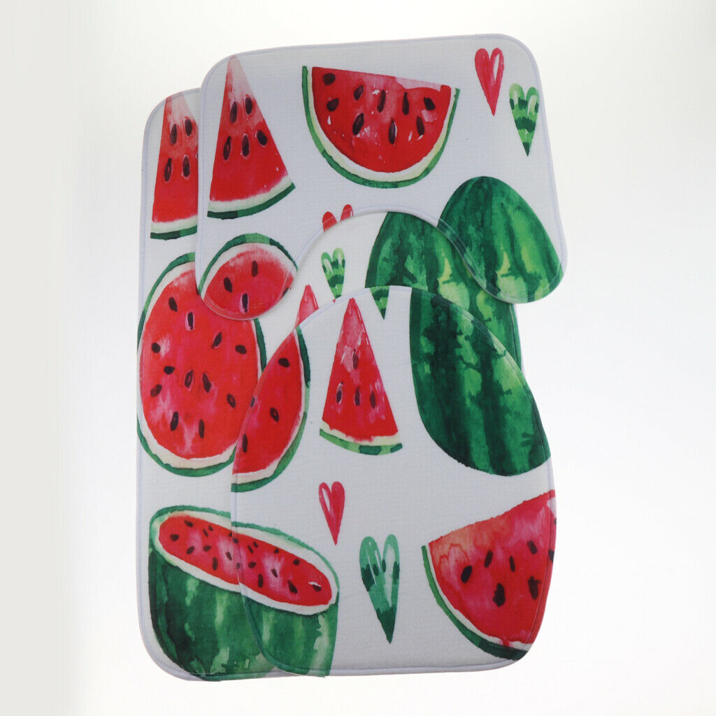 Three Pieces Toilet Rug Mats Bathroom Rug Mats 3 Pieces with Lid Cover