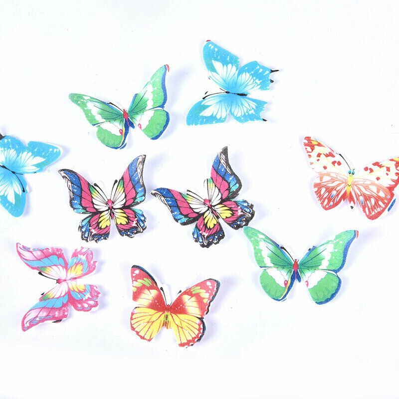 96pcs Mixed Butterfly flowers Edible Glutinous Wafer Rice Paper Cake Decorat Qx
