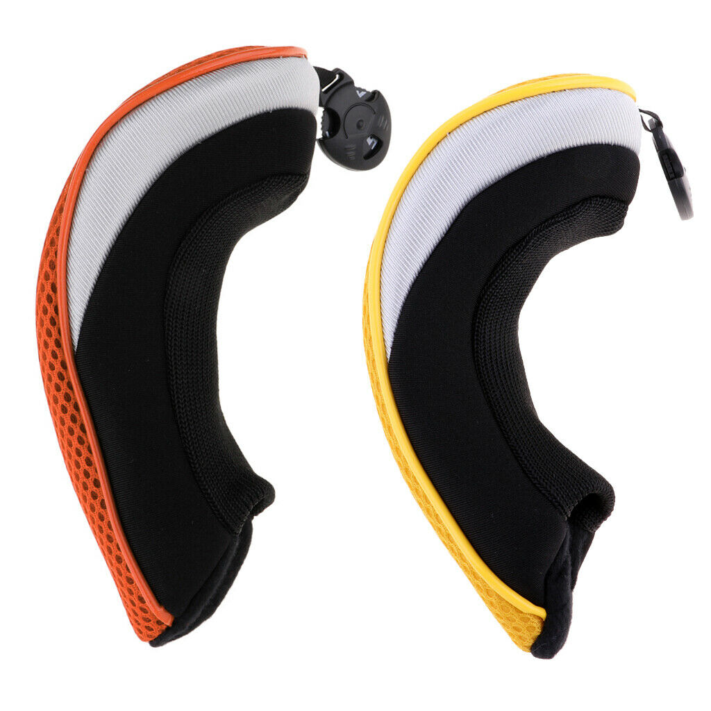 2pcs Portable Golf Hybrid UT Club Headcover Head Cover Gift & Number Tag