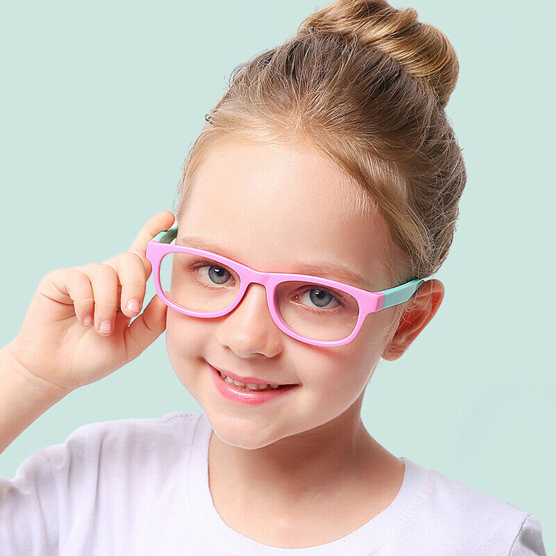 Set of 2 Kids Anti Blue UV Light Blocking Computer Game Glasses 2 Colors