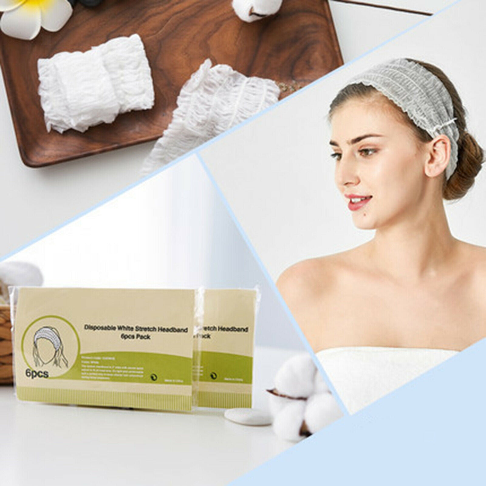 30 Pieces 30 Pcs Disposable Headbands Stretch Soft Skin Care for Women