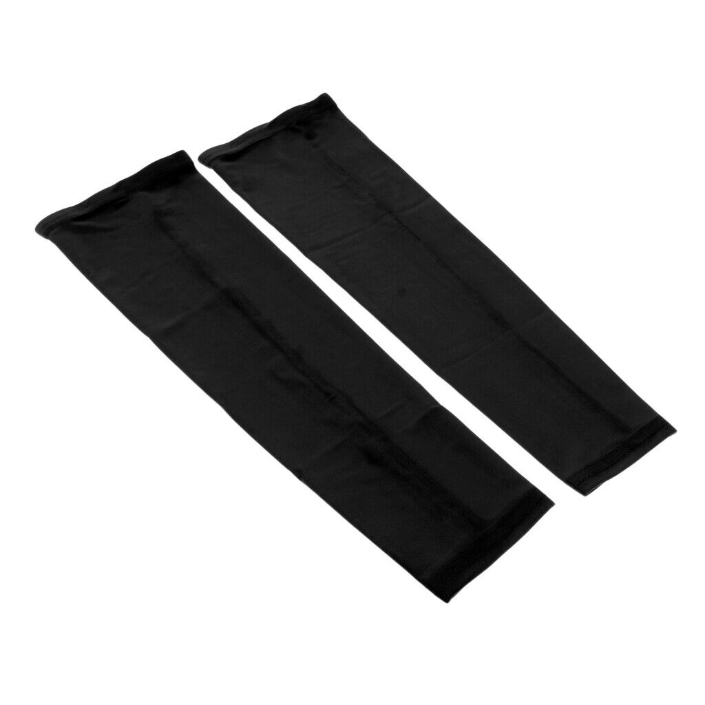 1 Pair Stretch Football UV Sun Protection Arm Sleeves Cover  S Black