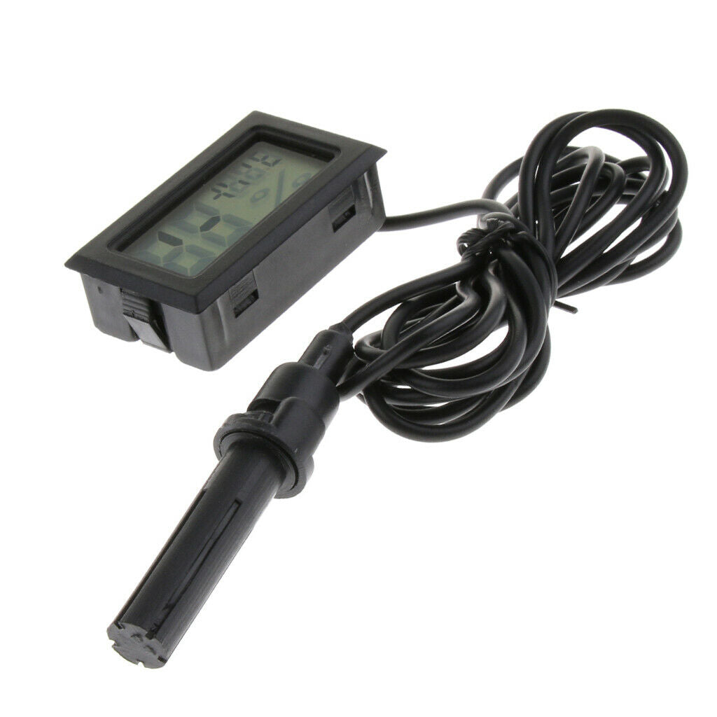 2pcs Pet Reptile Terrarium Digital Thermometer & Hygrometer